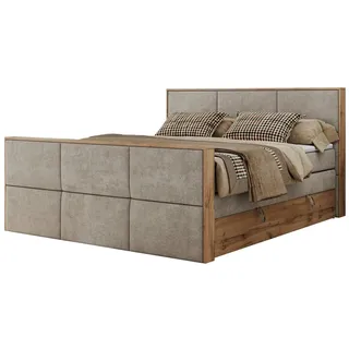 MKS Meble Boxspringbett mit Bettkasten - beige - Maße (cm): B: 188 H: 113