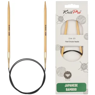 KnitPro K22249 Rundstricknadel, Bamboo, Gold, 80 cm x 5 mm