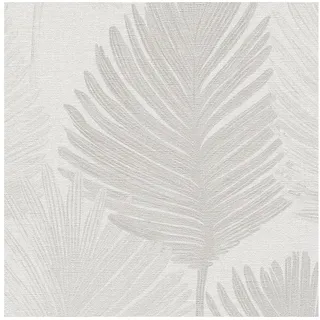 A.S. Création Metropolitan Stories Hot Spots Vliestapete Blätter 10,05 m x 0,53 m Weiß-Grau FSC®