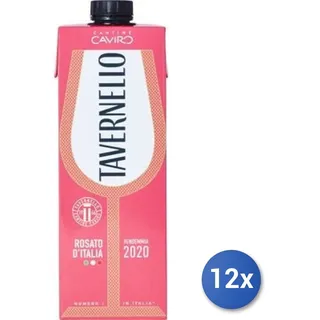 12x Tavernello Brick Rosato Wein Nero 1 L Ø11