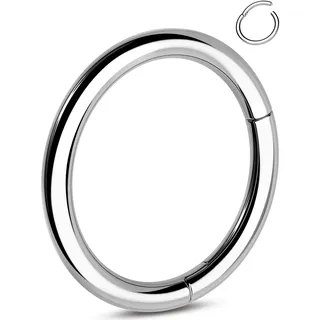 OUFER G23 Titan Clicker Ring Hoop 6mm Helix Piercing Schmuck 16G knorpel Ohrpiercing Daith Rook Conch Tragus Hinged Septum Earrings Lippenpiercing Nasenpiercing 1.2mm Männer Frauen