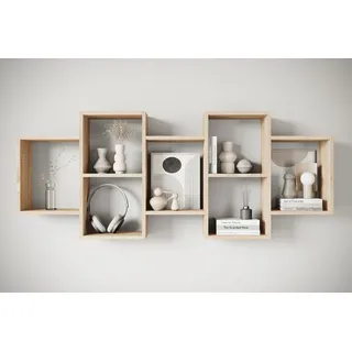 INOSIGN Wandboard »Wandregal Trio« 1 Stk. tlg. Stell- oder Hängeregal, 10 offene Fächer, flexibel montierbar, braun