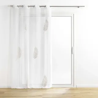 Douceur d'Intérieur, Ösenvorhang, 140 x 240 cm, sandgestrahlt, Metallis, Palmeor, goldfarben