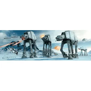 Star Wars Poster AT-AT Fight Langbahnposter (158 x 53 cm)