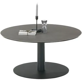 Boxxx Couchtisch , Anthrazit, Schwarz , Metall, Glas, Keramik , rund , Säule, Bodenplatte , 80x38x80 cm , Wohnzimmer, Wohnzimmertische, Couchtische, Couchtische rund