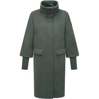 Langmantel NAVAHOO "Langmantel Polarblüte 14", Damen, Gr. L, grün (stone grün), Obermaterial: 90% Polyacryl PAN. 10% Viskose CV.  Obermaterial: Futter: 100% Polyester PES., Mäntel Langmantel