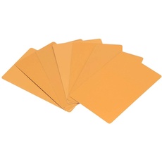 Fdit Visitenkarten, 5 Farben, blanko, Kraftpapier, graviert, Metall, glatt, Visitenkarten, Gelb, 50 Stück