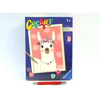 Ravensburger CreArt No Drama Llama, Farben enthalten, Junge/Mädchen, Malen nach Zahlen Set