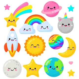 Tulup Aufkleber 130x218 cm Regenbogen Kosmos , Kunststoff , 130x218x0.1 cm , Tapeten & Wandverkleidungen, Wandtattoos & Sticker, Wandtattoos