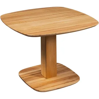 Linea Natura Couchtisch , Buchefarben , Holz , Buche , Hartholz , Säule , 70x48-67x70 cm , höhenverstellbar , Wohnzimmer, Wohnzimmertische, Couchtische, Höhenverstellbare Couchtische