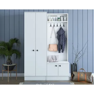 Skye Decor, M11 - 1567, Schränke, Flurständer, Weiß, 119,6 x 182,8 x 37,3 cm - Weiß