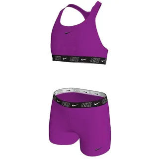Nike Swim Logo Tape Racerback Bikini - Vivid Purple - 13-15 Jahre