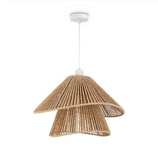 LED Pendelleuchte Esszimmer Pendellampe Wohnzimmer Küche Papier Boho Style E27 - Weiß