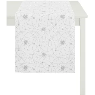 APELT 3009 48X140 88 Tischläufer, Polyester, Silber/weiß