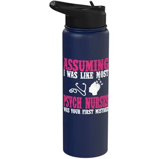 Psych Nurse Apparel – Lustiges Design für beste psychiatrische Krankenschwestern Stainless Steel Insulated Water Bottle