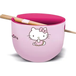 Stor S.L. Sanrio Ramen-Schüssel mit Stäbchen Hello Kitty Japan, Rosa
