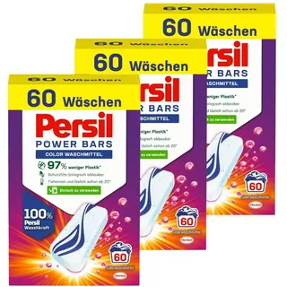 Persil Power Bars Color Waschmittel 180 Waschladungen, vordosiertes Vollwaschmittel in nachhaltiger Verpackung, für hygienisch reine Wäsche bereits ab 20° C