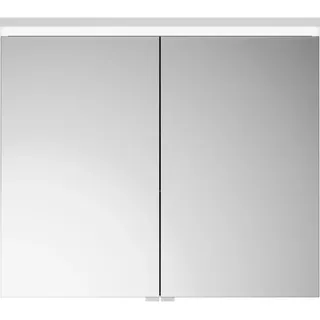 burgbad Lin20 Spiegelschrank LED-Beleuchtung, 2 Türen, 800x700x170mm, SPQK080F5381, Farbe: Dunkelgrau Matt