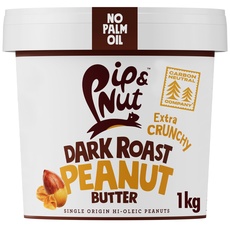 Pip & Nut – Ultimative extra knusprige, dunkel geröstete Erdnussbutter (1 kg) | Kein Palmöl, ohne Zuckerzusatz, ein natürliches Produkt, vegan und Einzelner Ursprung Hi-Oleic Erdnüssed, 1 Stück