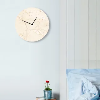 LeGer Home by Lena Gercke Wanduhr »Marmor beige« rund, Ø 30 cm, beige