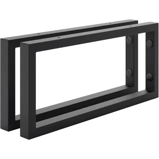 HOLZBRINK Regalhalterung Schwarz Metall 45x20 cm HLA-A (2 St.) | Waschtischhalterung, Wandkonsole für Küchenregal, Schwerlastkonsole für TV-Regal