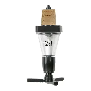 Eco System Portionierer, schwarz, für 3,0-4,5 Liter Flaschen, Flaschenportionierer für einen schnellen und exakten Ausschank, 2 cl = 20 ml