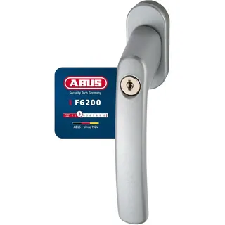 ABUS Fenstergriff FG200 S AB208 - Fensterknauf mit Druckzylinder, gleichschließend - 44258 - silber