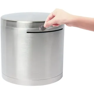 Erwachsene Spardose Edelstahl Safe Sparschwein, Groß Spardose Nicht zum öffnen,Spardosen für Erwachsene Jungen Mädchen 15 x 15 x 15 cm