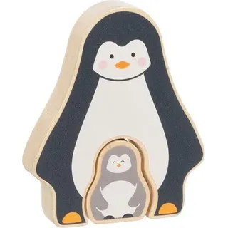 Goki Holzrätsel stehend Pinguint, 2st. - Schwarz