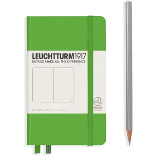 LEUCHTTURM1917 357487 Notizbuch Pocket (A6), Hardcover, blanko, Fresh Green
