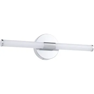 EGLO Spiegelleuchte Ramola, Lampe Spiegel Badezimmer, Spiegellampe aus Metall in chrom, und Kunststoff in Weiß, warmweiß - kaltweiß, IP44, L 45 cm,