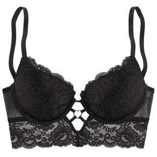 VIVANCE Push-up-BH »Francesca« in Bustier-Form, sexy Dessous, schwarz,