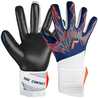 Reusch Pure Contact Silver Torwarthandschuhe Kinder mit Neopren-Rückhand und starkem Grip, 5