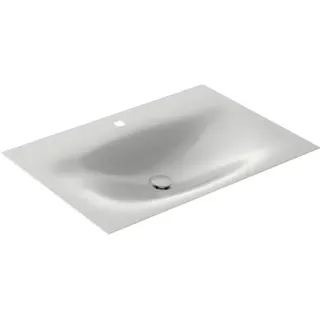 KEUCO EDITION 11 ART Einbauwaschtisch aus Stahl-Emaille, 806x4x493mm, mit 1 Hahnloch, 32590550801, Farbe: Manhattan