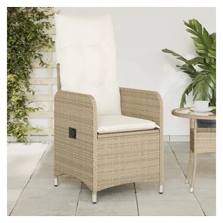 vidaXL Gartensessel 58,5 x 58 x 92 cm beige 2 St.