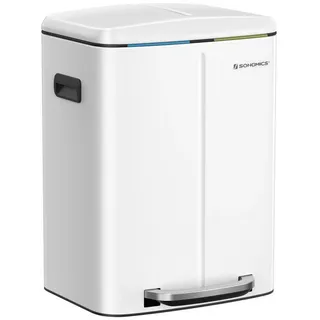 Songmics Mülleimer 40 l Weiß