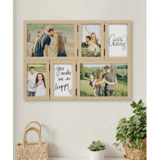 SUMGAR Bilderrahmen Collage Holz 6er Set, 13x18 Fotorahmen 2er Set mit 8x13 4er Set Desktop oder Wand Geschenk Family Hochzeit Festival Weihnachten