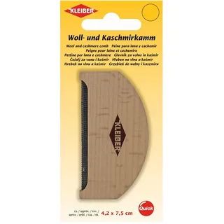 Woll- u. Kaschmirkamm Holz, 4,2 x 7,5 cm/braun