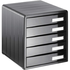 Bild Timeless Schubladenbox / Bürobox mit 5 Schüben, Kunststoff (PS) BPA-frei, anthrazit, (34.5 x 29.0 x 32.0 cm)