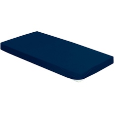 Bild Spannbettlaken »Jersey«, aus Baumwolle mit Elasthan für Matratzen bis 30 cm Höhe, Bettlaken, blau