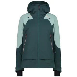CMP Woman Ski Jacket FIX Hood trek green (F520) 42
