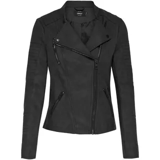 Only Damen Onlava imiteret læder Biker OTW Noos Jacke, Schwarz, 42 EU