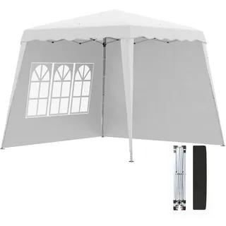 Outsunny Faltpavillon 2,4 x 2,4 m inkl. Seitenteile Weiß