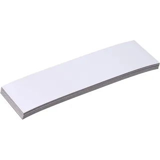 100 Magnetetiketten beschreibbar 30 x 100 mm, Ferrit|PVC, weiß