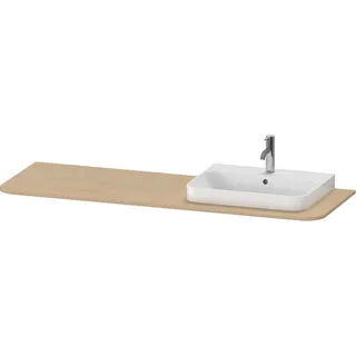 Duravit Happy D.2 Plus Konsole, 1600x550 mm, 1 Auschnitt rechts, für den Waschtischunterbau HP4944, HP4963, HP4973, HP031HR7171, Farbe: Mediterrane Eiche Echtholzfurnier
