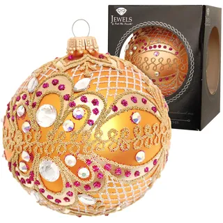 Krebs Glas Lauscha Weihnachtskugeln Jewels Gold 1-tlg. 8cm