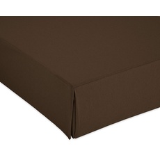 CARDENAL TEXTIL Glatt Canape Abdeckung, Baumwolle Polyester, braun, Bett 135 cm