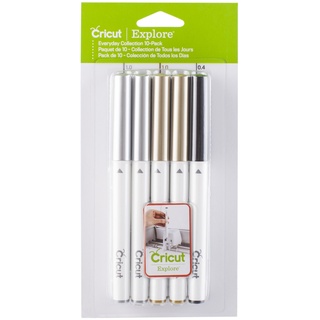 Cricut Explore/Maker Point Pen 10-Pack Everyday Collection Stiftset Silber, Gold, Schwarz