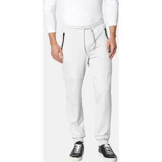 Jogginghose BABISTA "Jogginghose COSIMARO", Herren, Gr. L, N-Gr, grau (weiß), Obermaterial: 95% Polyester COOLMAX PES(Coolmax). 5% Elasthan EL., regular fit, Hosen Jogginghose, mit elastischem Bund