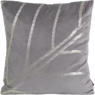 Eurofirany Elegante Velvet Kissenbezüge Dekokissen mit Aufdruck 45x45 cm Bezug Samt Kissenhülle Weiche Sofakissen, Geometrisches Muster 4, Grau